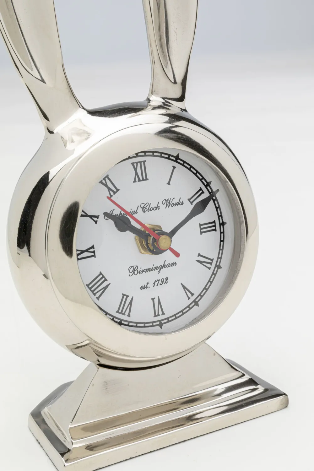 KARE Design Kellot*Rabbit Jänis, Pupu Pöytäkello Hopea 10x21cm