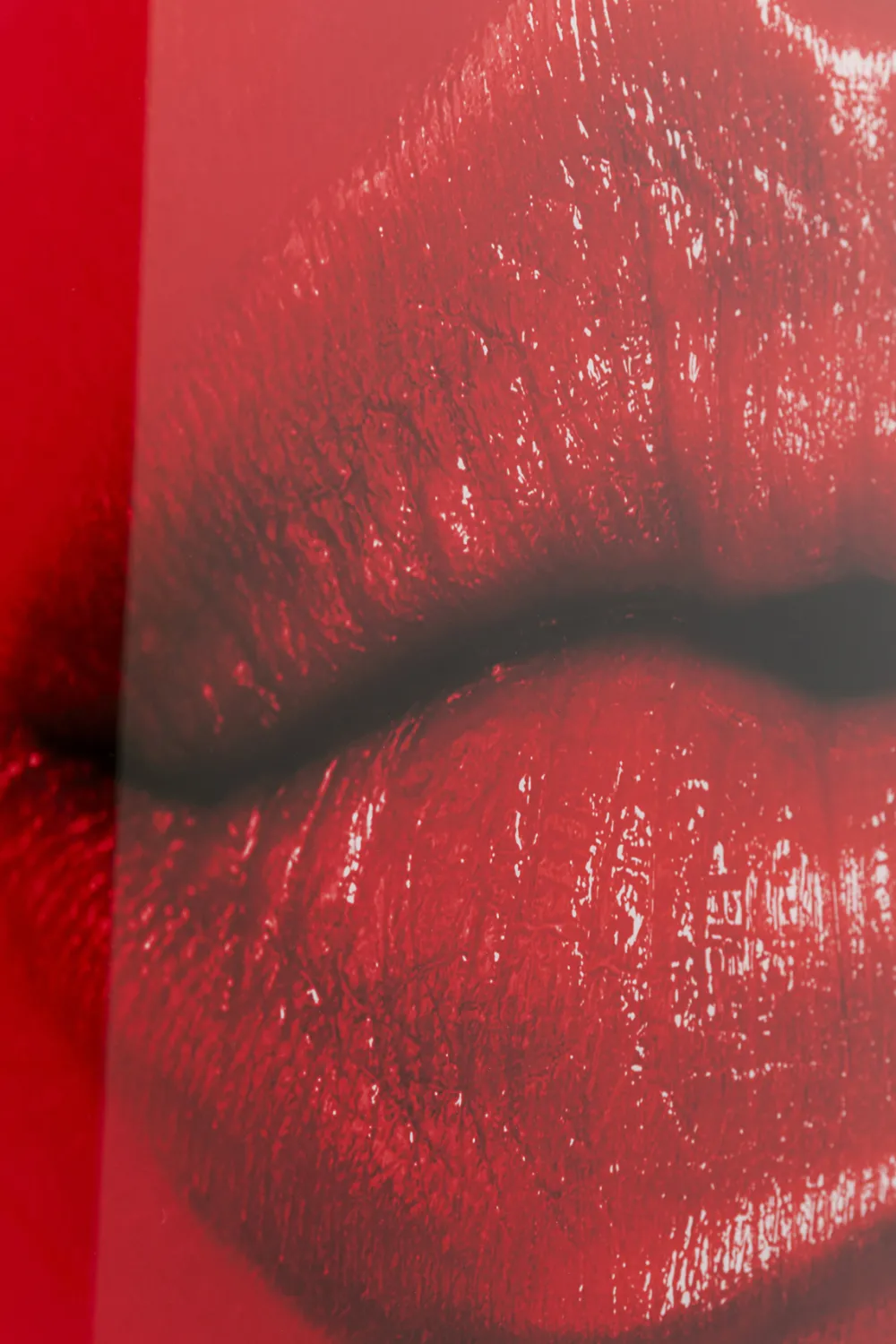 KARE Design Taulut*Red Lips Punaiset Huulet Lasitaulu 120x80cm