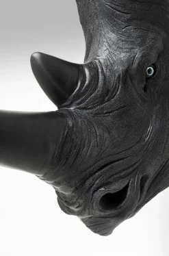 KARE Design Seinäkoristeet*Rhino Head Antique Seinäkoriste, Musta 22x43cm