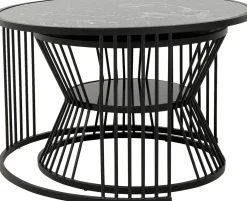 KARE Design Sohvapöydät*Roma Sohvapöytä, Musta (2/Setti)