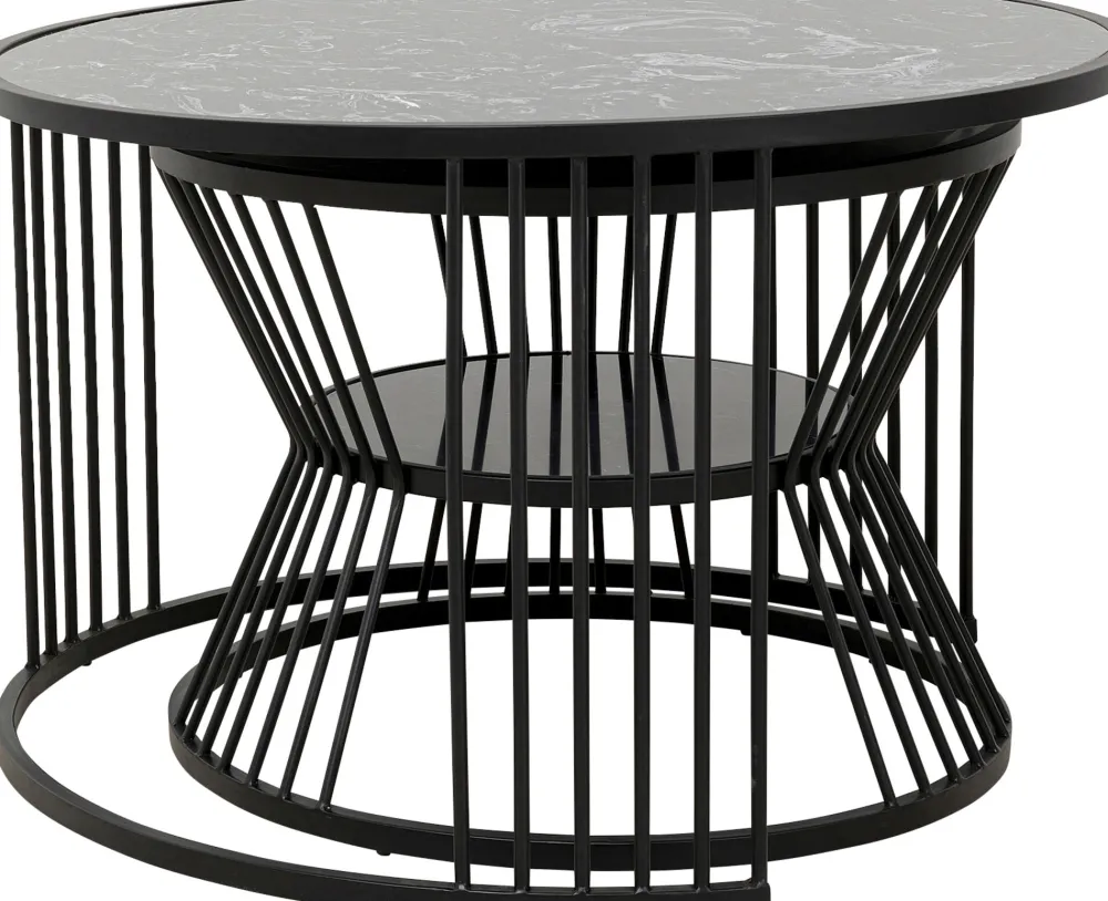 KARE Design Sohvapöydät*Roma Sohvapöytä, Musta (2/Setti)