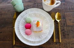 KARE Design Lautaset*Rosa Ruusu Lautanen, Valkoinen Ø35