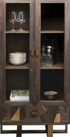 KARE Design Kaapit*Salerno Vitriini - Massiivikuusi, Metalli 80x170cm