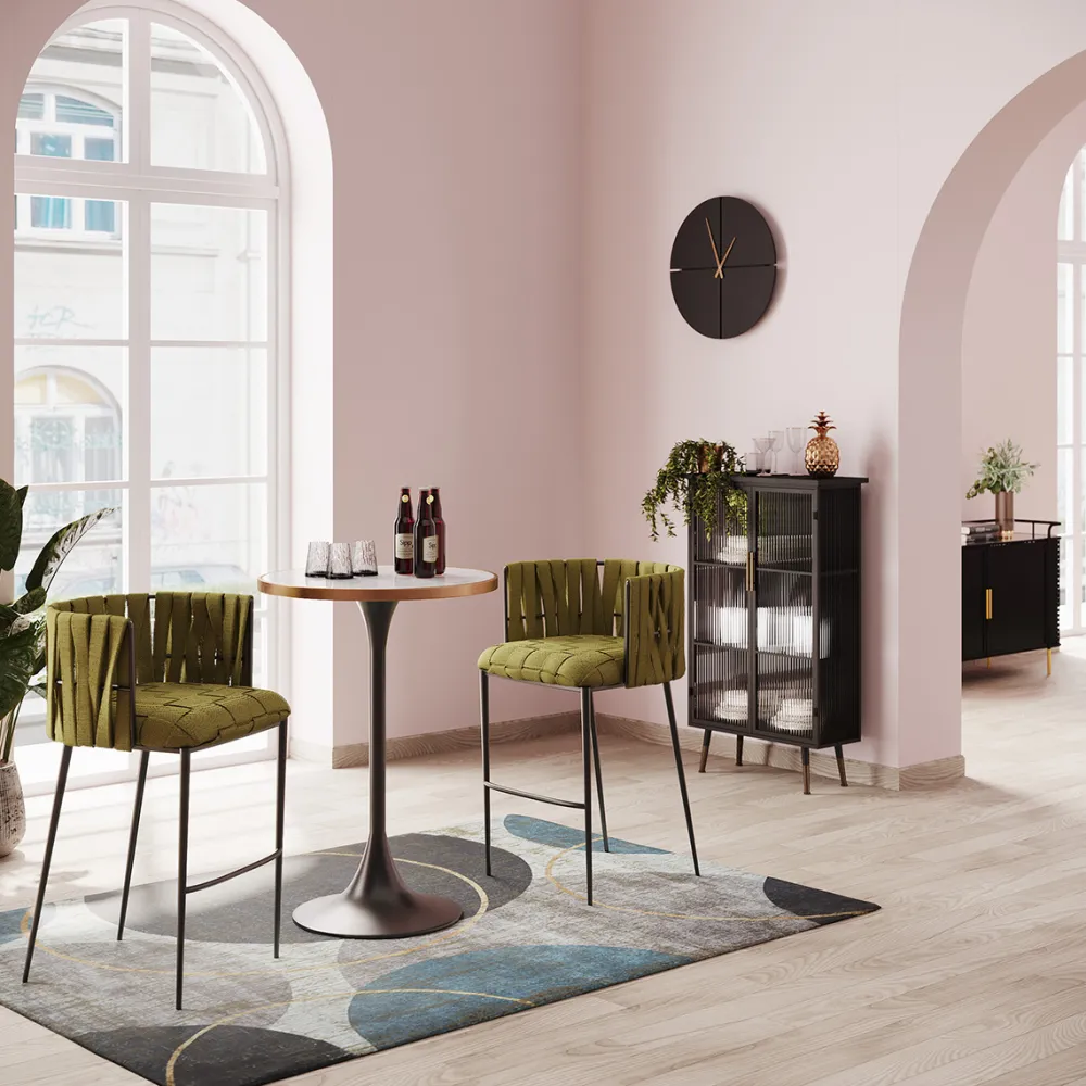 KARE Design Baarituolit*Saluti Baarituoli Tummanvihreä 77cm