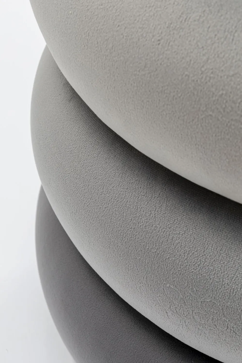 KARE Design Rahit Ja Jakkarat*Sandwich Grey Rahi, Jakkara Ø45cm