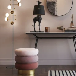 KARE Design Rahit Ja Jakkarat*Sandwich Mauve Rahi, Jakkara Ø45cm