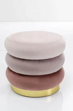 KARE Design Rahit Ja Jakkarat*Sandwich Mauve Rahi, Jakkara Ø45cm