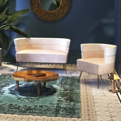 KARE Design Sohvat|Olohuone*Sandwich Sohva 2-istuttava, Kermanvärinen 125cm