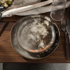 KARE Design Lautaset*Savannah Lautanen Brown/Grey Matt Ø26cm