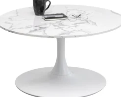 KARE Design Sohvapöydät*Schickeria Marble Sohvapöytä Valkoinen Ø80cm