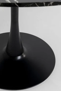 KARE Design Pöydät*Schickeria Pyöreä Pöytä - Marmorikuvioitu, Musta Ø110cm