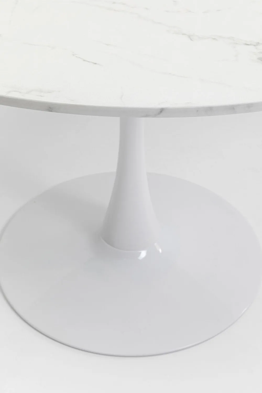KARE Design Pöydät*Schickeria Pyöreä Pöytä - Marmorikuvioitu, Valkoinen Ø110cm