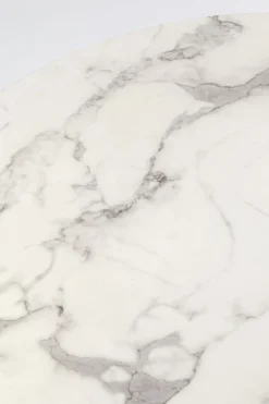 KARE Design Pöydät*Schickeria Pyöreä Pöytä -marmorikuvioitu, Valkoinen Ø80cm