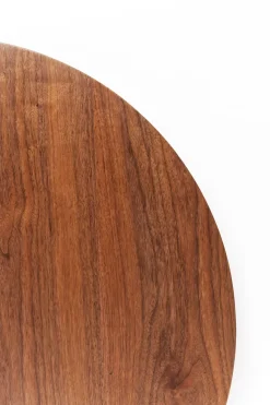 KARE Design Pöydät*Schickeria Pyöreä Ruokapöytä- Pähkinäpinnoite, Musta Ø110cm