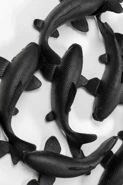 KARE Design Seinäkoristeet*School Of Koi Seinäkoriste - Musta Ø160cm