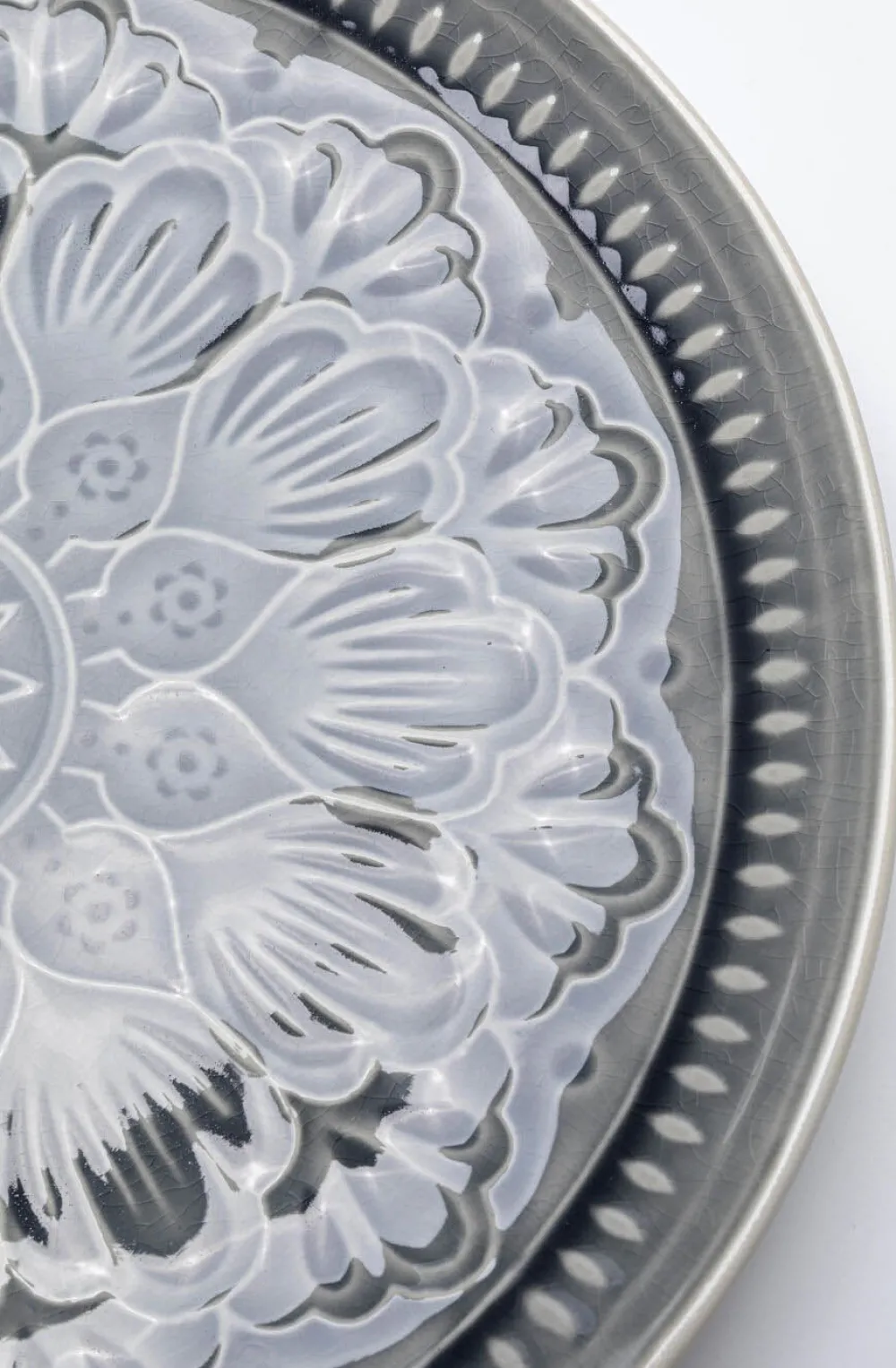 KARE Design Lautaset*Sicilia Mandala Grey Lautanen Ø27cm