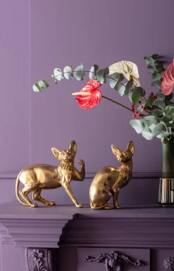 KARE Design Koriste-Esineet*Sitting Cat Audrey Kissa Koriste-esine Kulta 27cm