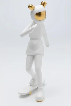 KARE Design Koriste-Esineet*Skating Astronaut - Skeittaava Astronautti Valkoinen Korste-esine 33cm