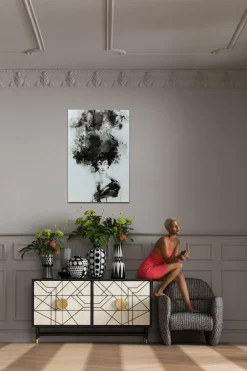 KARE Design Taulut*Smokey Hair Lasitaulu 100x150cm