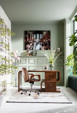 KARE Design Työpöydät*Soft Snake Työpöytä, Toimistopöytä, Pähkinä 150x70cm