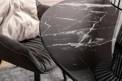 KARE Design Pöydät*Solo Marble Pöytä, Musta Ø110cm