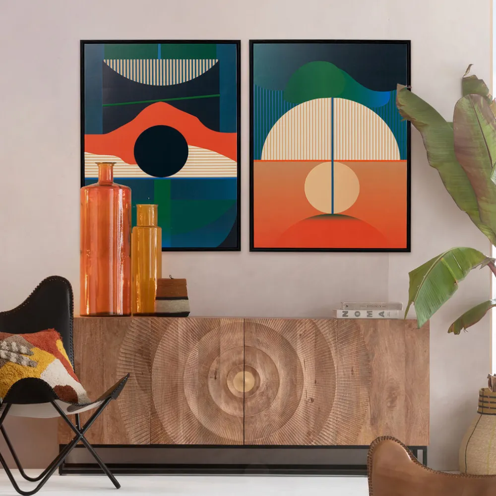 KARE Design Taulut|Olohuone*Sunrise Kehystetty Taulu 75x100cm