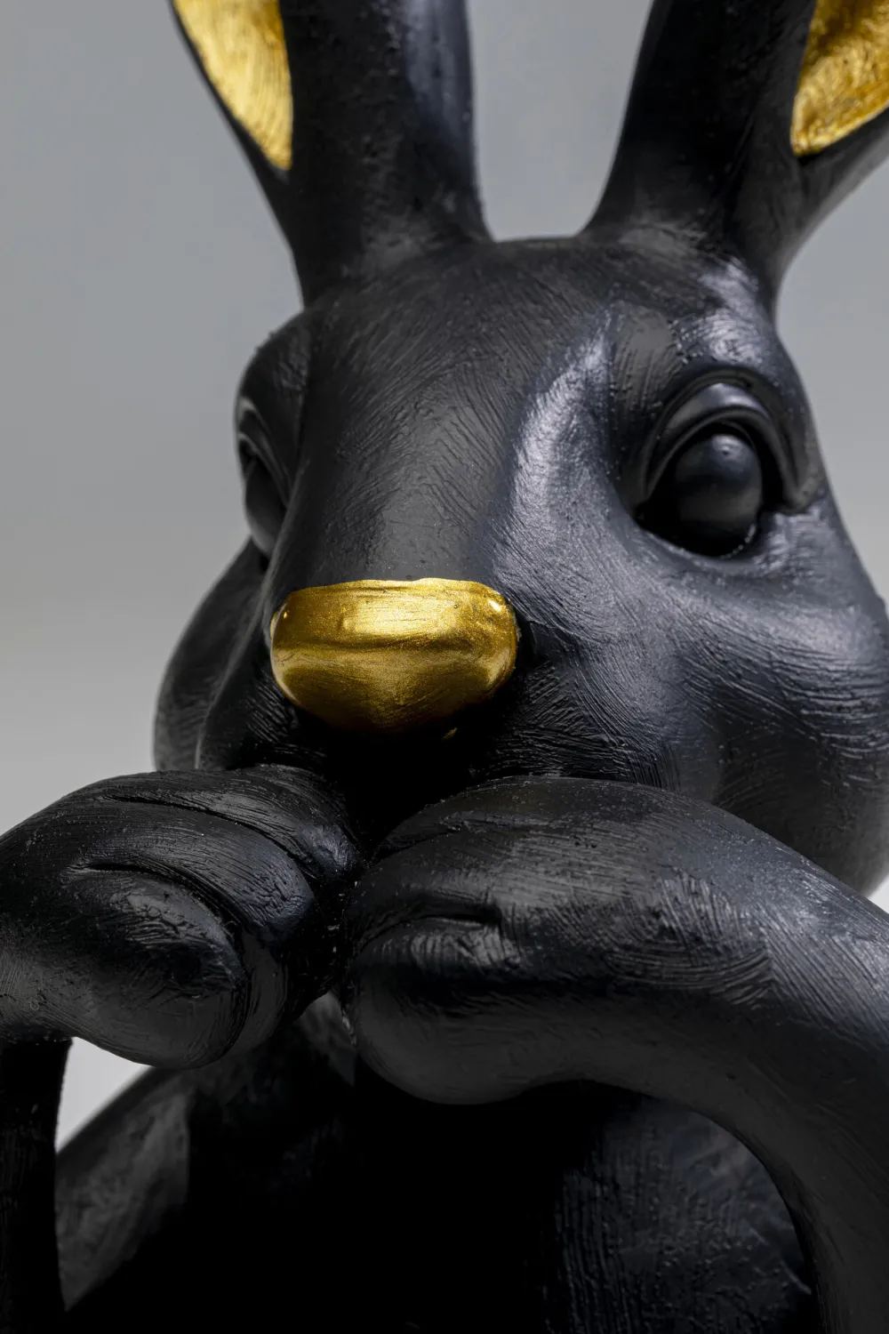 KARE Design Koriste-Esineet*Sweet Rabbit Jänis, Pupu Koriste-esine Musta 23cm