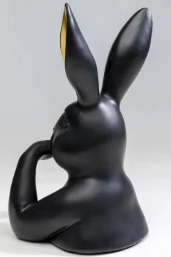 KARE Design Koriste-Esineet*Sweet Rabbit Jänis, Pupu Koriste-esine Musta 31cm