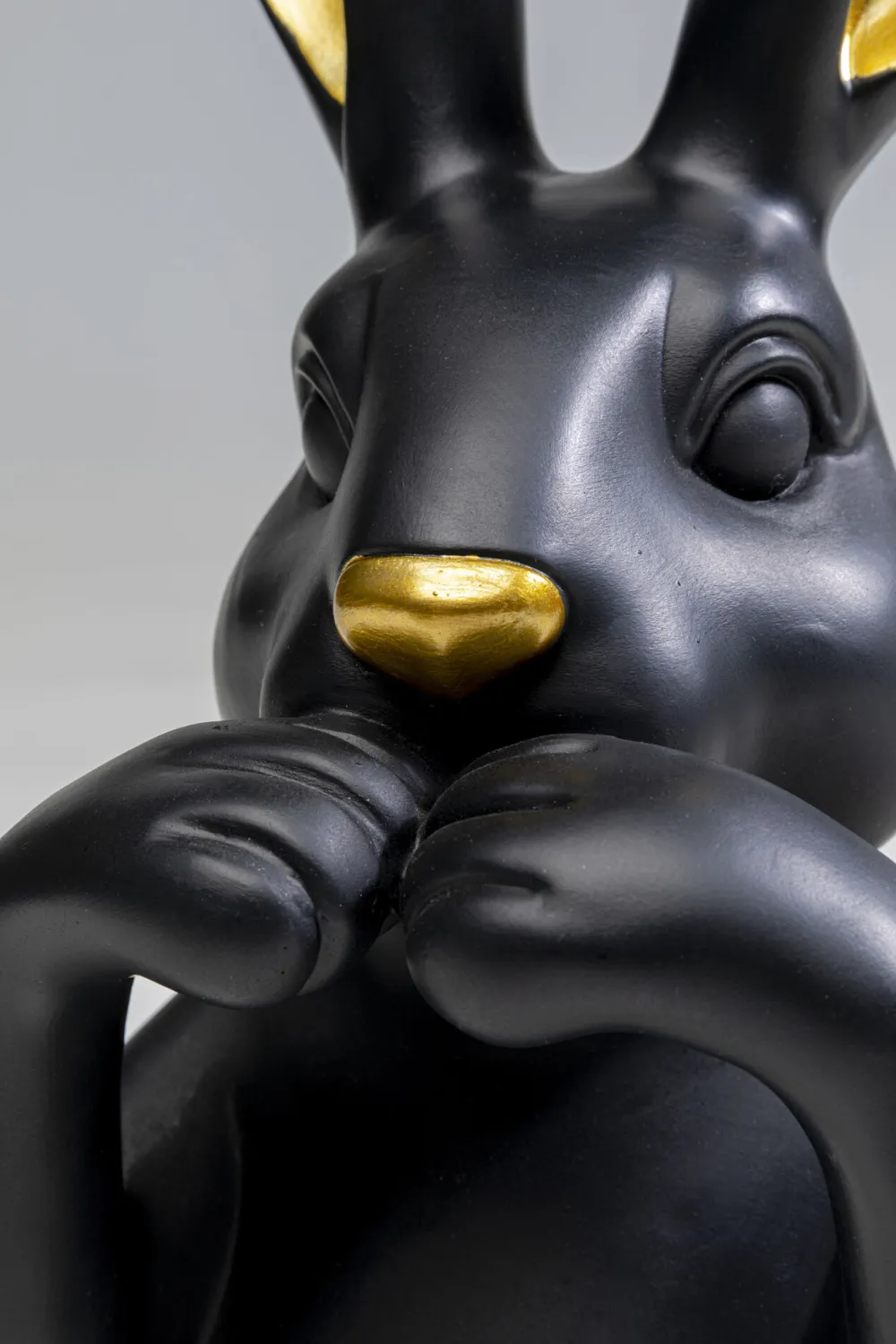 KARE Design Koriste-Esineet*Sweet Rabbit Jänis, Pupu Koriste-esine Musta 31cm