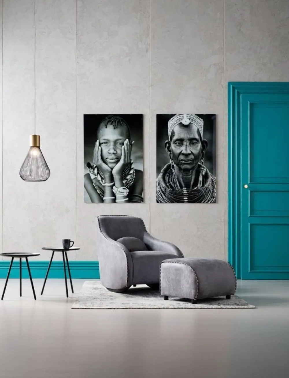 KARE Design Nojatuolit*Swing Ritmo Vintage Keinutuoli, Harmaa