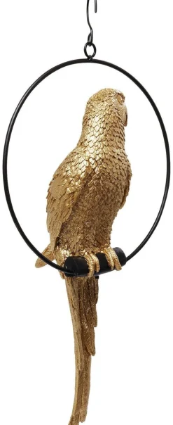 KARE Design Roikkuvat Koriste-Esineet*Swinging Parrot Papukaija Ripustettava Koriste-esine, Kulta