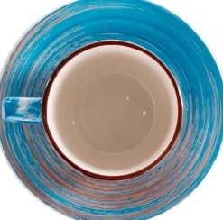 KARE Design Kupit*Swirl Blue Kahvikuppi+lautanen, Sininen (2/osaa)
