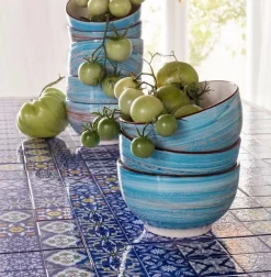 KARE Design Mukit*Swirl Blue Kulho, Sininen Ø14cm