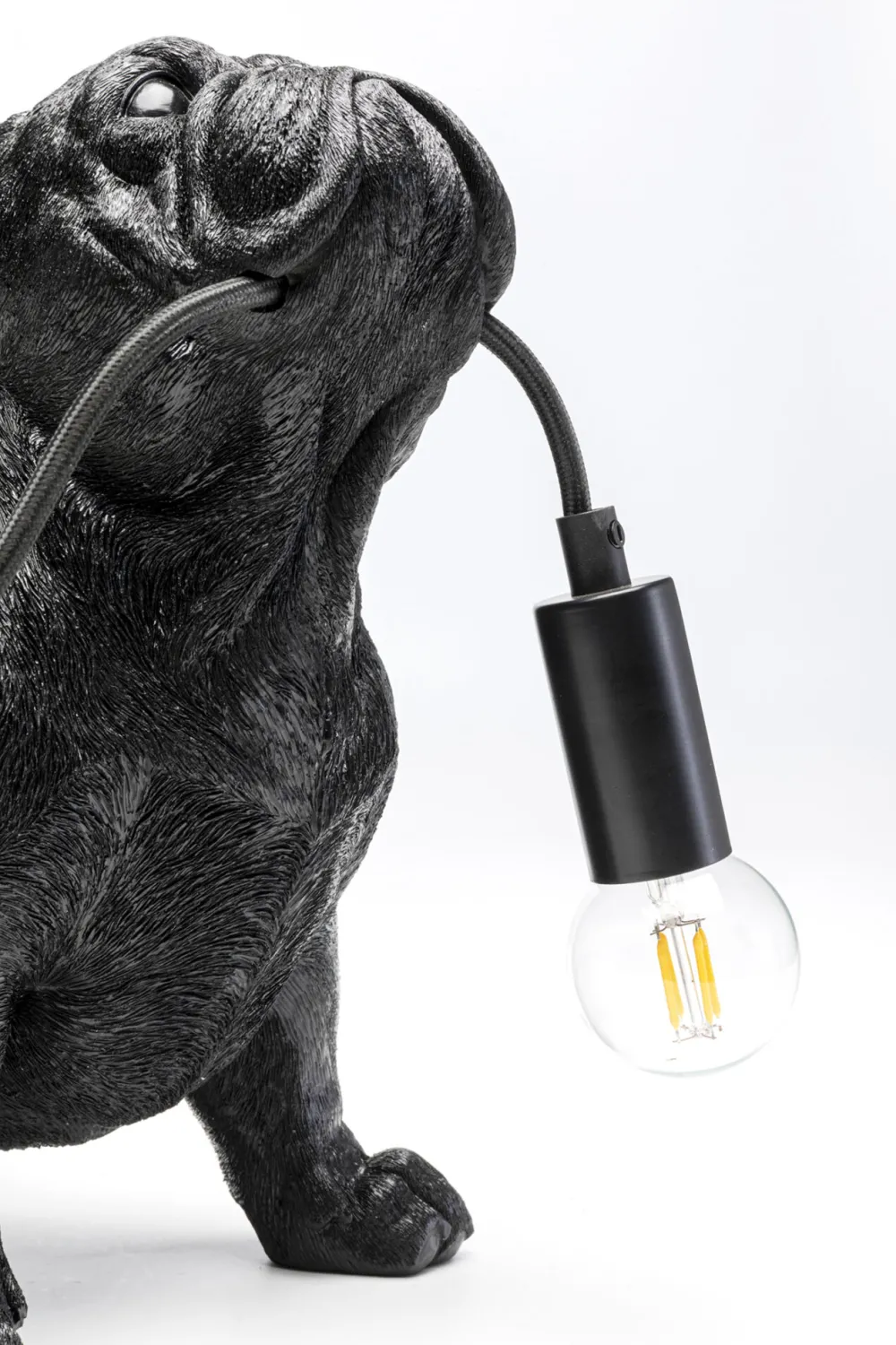 KARE Design Pöytävalaisimet*Toto Koira Pöytävalaisin Musta 35cm