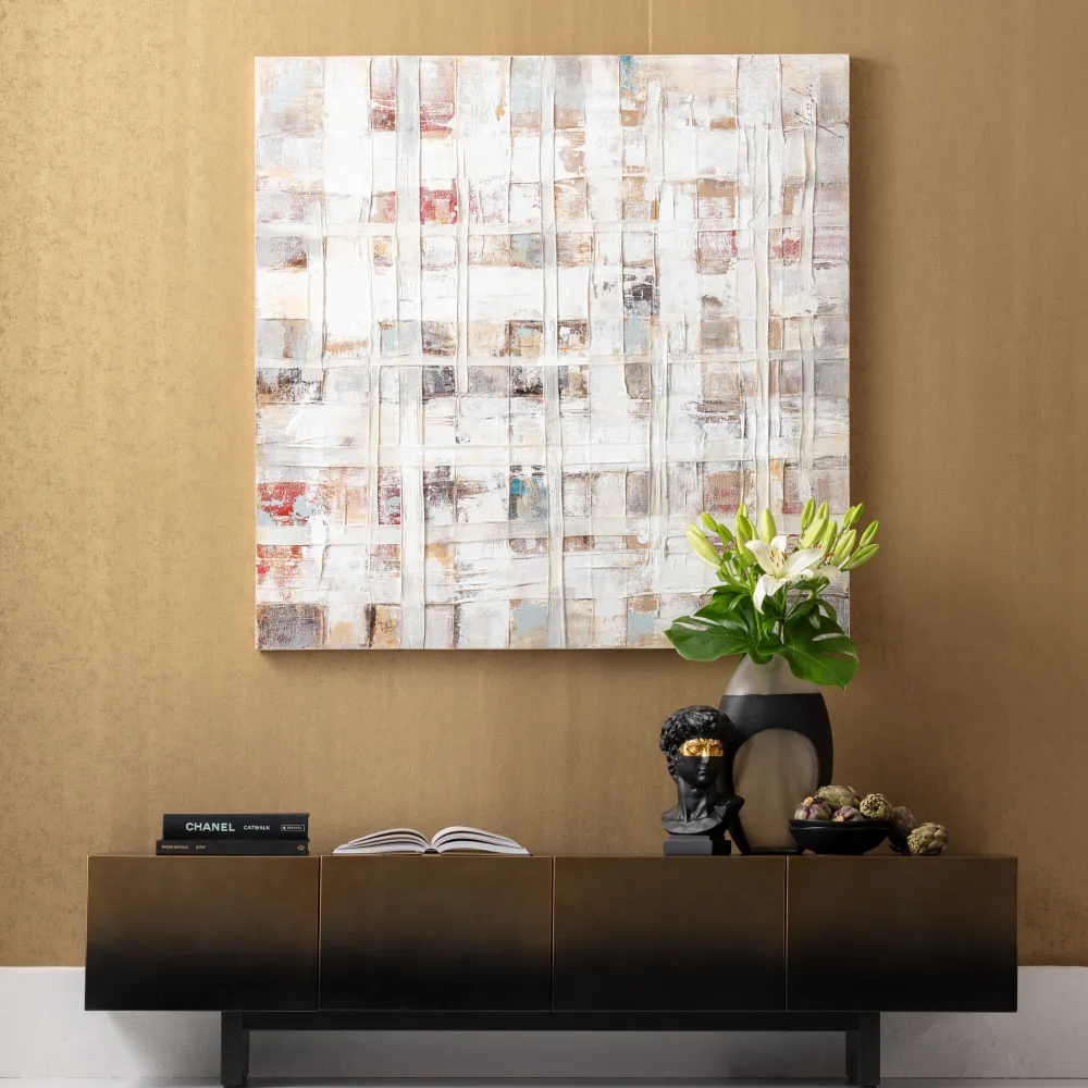 KARE Design Taulut|Olohuone*Treccia Canvas Taulu 120x120cm