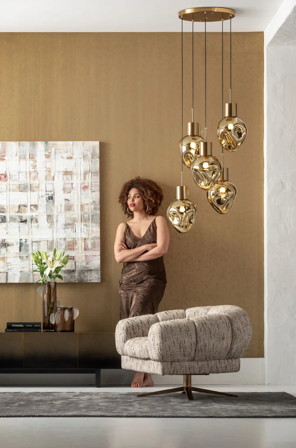 KARE Design Taulut|Olohuone*Treccia Canvas Taulu 120x120cm