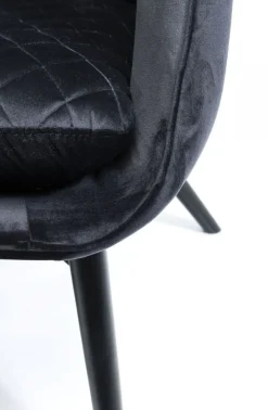 KARE Design Nojatuolit*Tudor Nojatuoli, Samettia, Musta