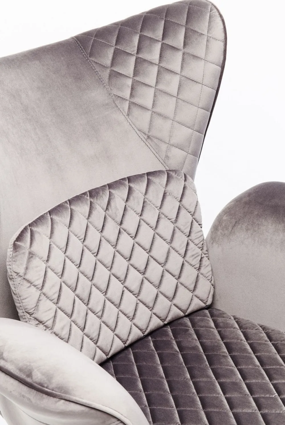 KARE Design Nojatuolit*Tudor Nojatuoli, Samettia, Hopeanharmaa