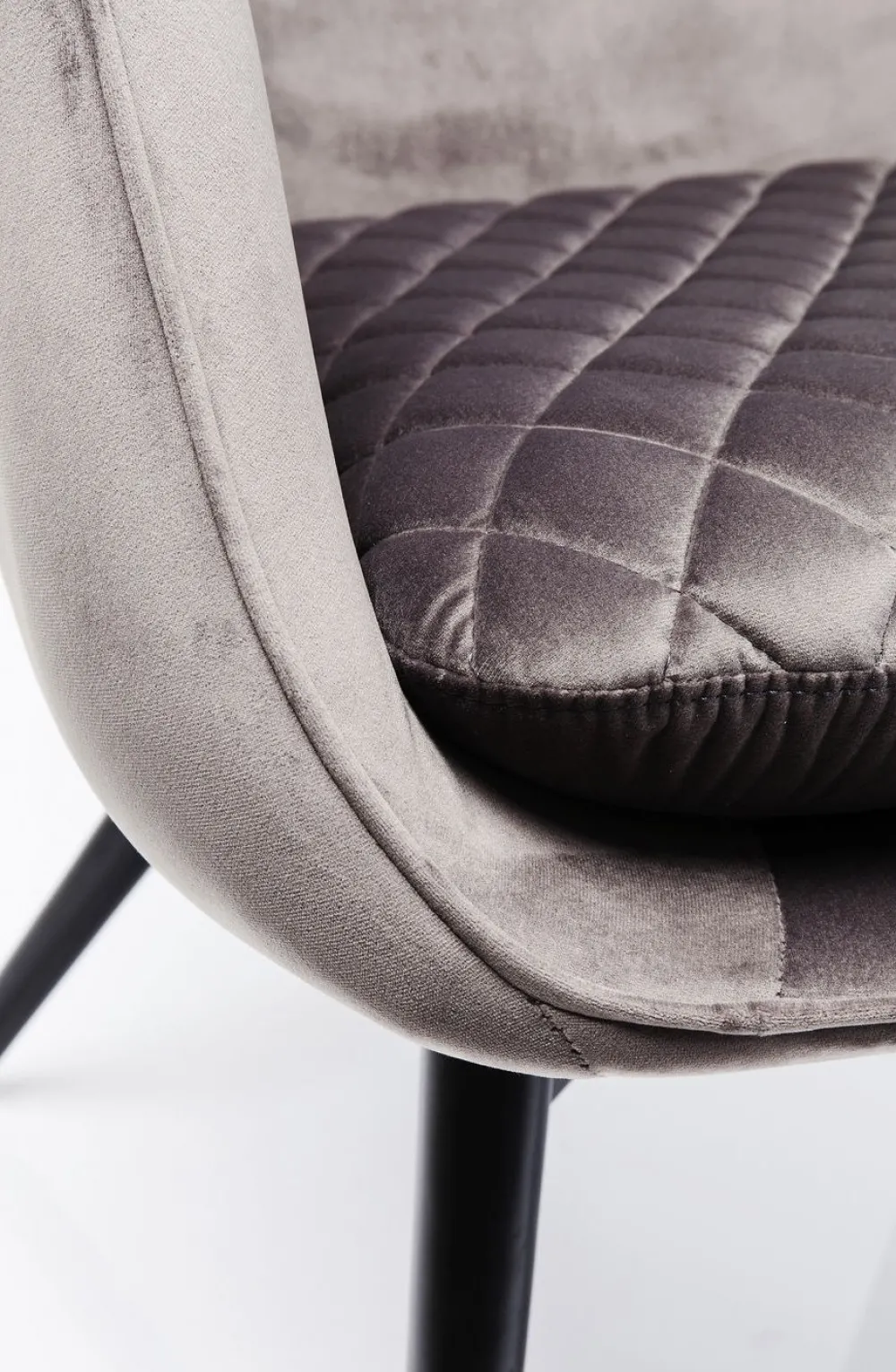 KARE Design Nojatuolit*Tudor Nojatuoli, Samettia, Hopeanharmaa