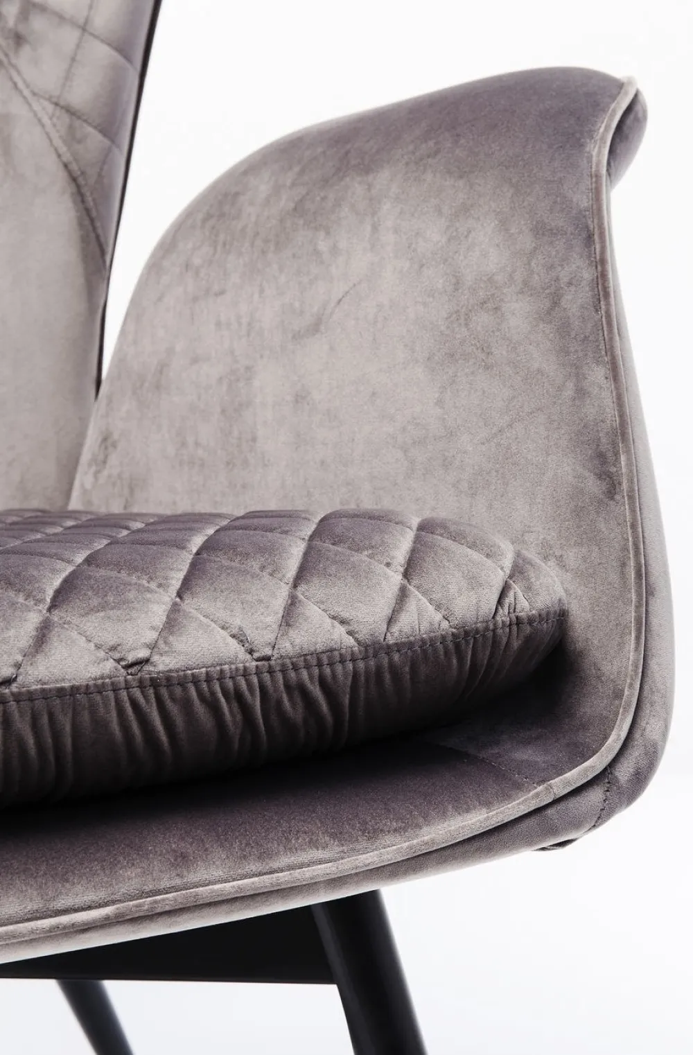 KARE Design Nojatuolit*Tudor Nojatuoli, Samettia, Hopeanharmaa