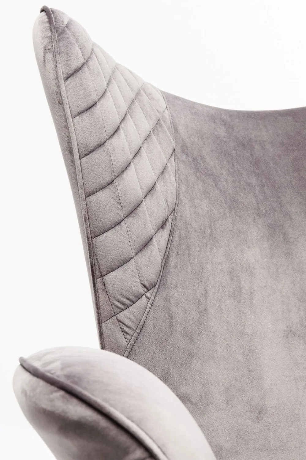 KARE Design Nojatuolit*Tudor Nojatuoli, Samettia, Hopeanharmaa