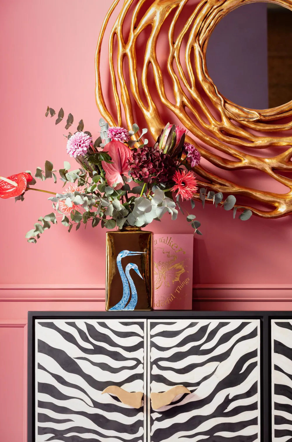 KARE Design Peilit*Twiggy Seinäpeili, Kulta Ø121cm