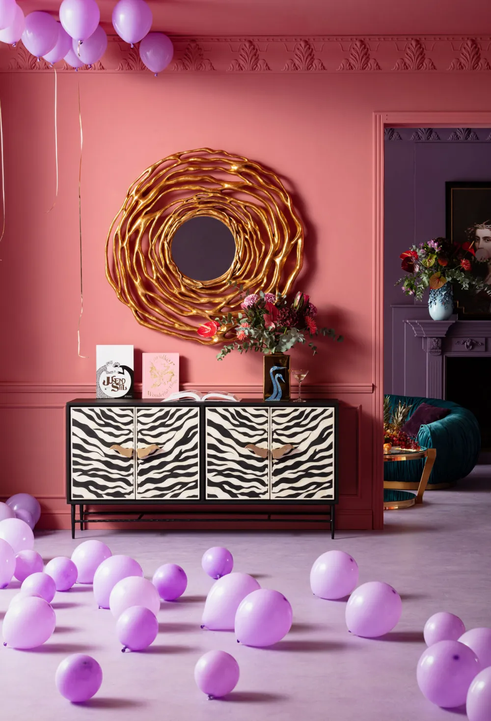 KARE Design Peilit*Twiggy Seinäpeili, Kulta Ø121cm