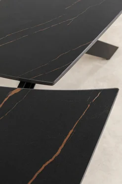 KARE Design Pöydät*Twist Jatkettava Ruokapöytä - Musta 120(30+30)x90cm