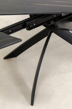 KARE Design Pöydät*Twist Jatkettava Ruokapöytä - Musta 120(30+30)x90cm