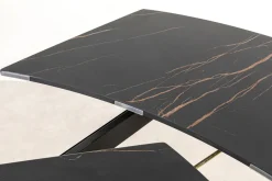 KARE Design Pöydät*Twist Jatkettava Ruokapöytä - Musta 120(30+30)x90cm