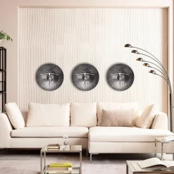 KARE Design Seinäkoristeet*Umano Silver Seinäkoriste Hopea Ø60cm