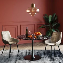 KARE Design Pöydät*Veneto Marble Pöytä, Marmori, Musta Ø110cm