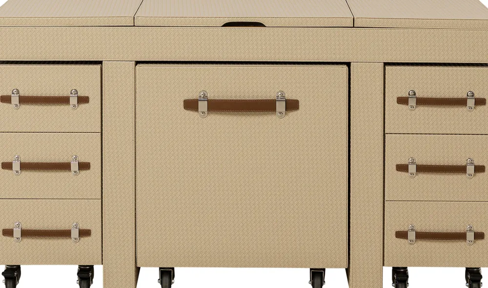 KARE Design Konsolipöydät Ja Sivupöydät*Venezia Meikkipöytä, Pöytä Peilillä Sekä Säilytystilalla, Tuoli, Kermanvärinen