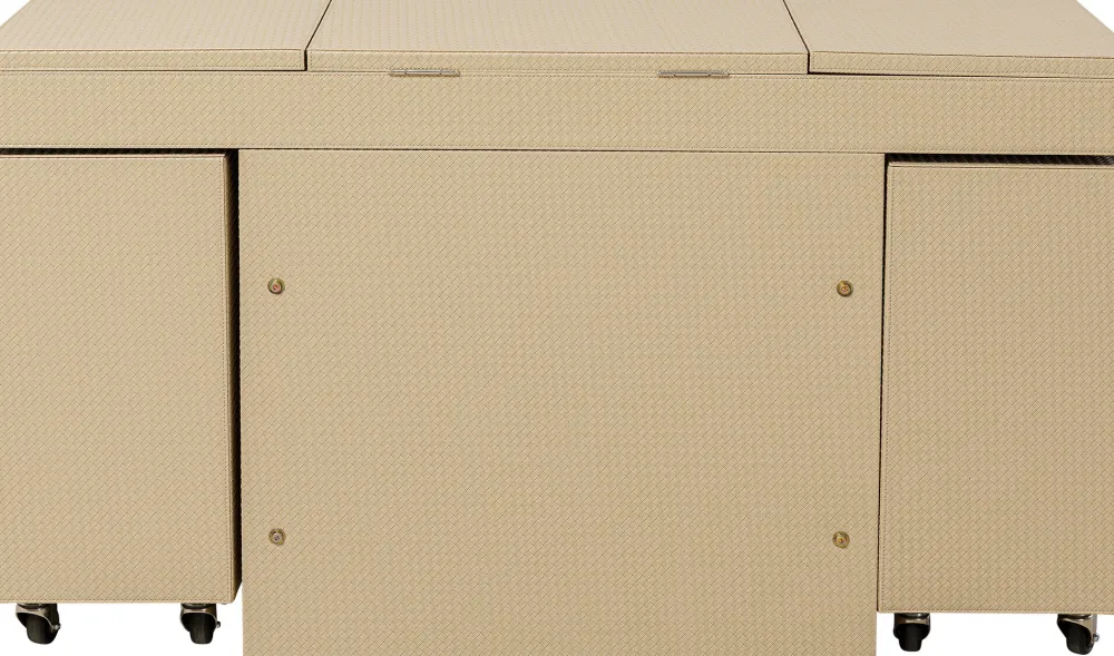 KARE Design Konsolipöydät Ja Sivupöydät*Venezia Meikkipöytä, Pöytä Peilillä Sekä Säilytystilalla, Tuoli, Kermanvärinen